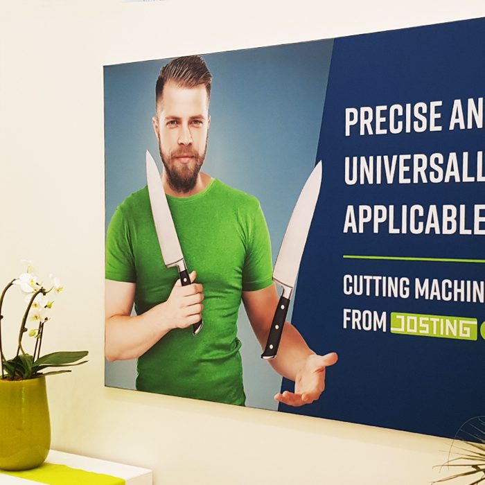 Josting Ligna Messestand Banner Cutting Machines from Josting