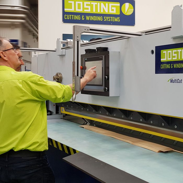 Josting Ligna Messestand MultiCut DC 2800, ZFS Scheidemaschine